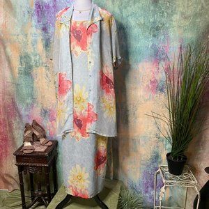 NWOT 📌 David Rose Chiffon Dress with long Jacket